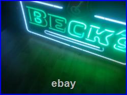 Vintage Beck's Neon Sign Green / White Vintage FREE SHIPPING
