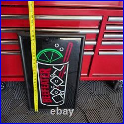 Vintage Beefeater Gin Light Up Faux Neon Cocktail Bar Sign Glass Graphic