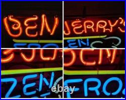 Vintage Ben And Jerry's Frozen Yogurt Ice Cream Neon Sign
