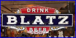 Vintage Blatz Beer Enameled Neon Advertising Sign Shipping Available