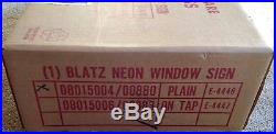 Vintage Blatz Beer Neon Sign Light Up Window Display Type New In Box