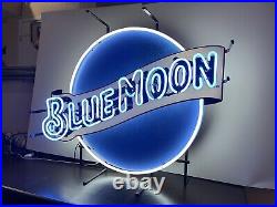 Vintage Blue Moon Neon Sign 29 x 27 Inches Amazing Condition Beer Sign