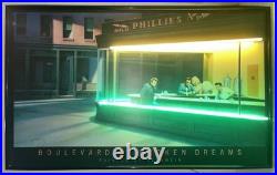 Vintage Boulevard of Broken Dreams By Helnwein Neon Lights Framed Print 47x29