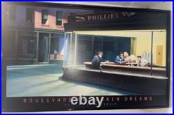 Vintage Boulevard of Broken Dreams By Helnwein Neon Lights Framed Print 47x29