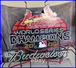 Vintage Budweiser 2006 Cardinals World Series Neon Sign