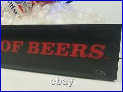 Vintage Budweiser Beer Bottle on Ice Neon Bar Sign Light Spencer's