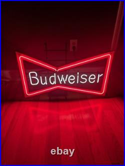 Vintage Budweiser Beer Neon Sign Franceforner Large 30x20 Advertising