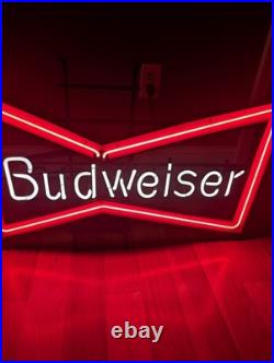 Vintage Budweiser Beer Neon Sign Franceforner Large 30x20 Advertising