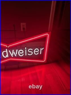 Vintage Budweiser Beer Neon Sign Franceforner Large 30x20 Advertising