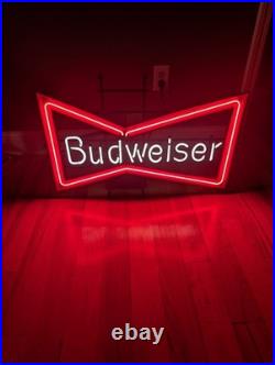 Vintage Budweiser Beer Neon Sign Franceforner Large 30x20 Advertising