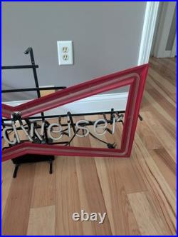 Vintage Budweiser Beer Neon Sign Franceforner Large 30x20 Advertising