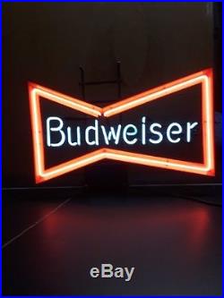 Vintage Budweiser Bow Tie Neon Sign