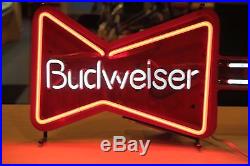 Vintage Budweiser Bowtie Neon Guitar Sign Pre-owned Local Pickup Only NJ 08731