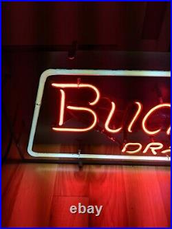 Vintage Budweiser Bud Dry Draft Beer Neon Sign