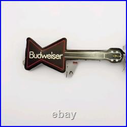 Vintage Budweiser Guitar Neon Light Up Sign Anheuser Busch Bar Beer 1980s 1990