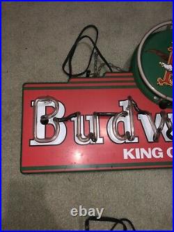 Vintage Budweiser King Of Beers Neon Sign Eagle Logo