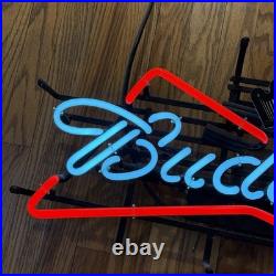 Vintage Budweiser Neon Sign Bowtie Bar Mancave 24 x 12 RARE VGC