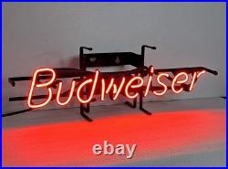 Vintage Budweiser Neon Sign Neon Tech 23 x 7 USA Made Classic Bar Light 1980s