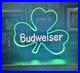 Vintage_Budweiser_Shamrock_Neon_Bar_Sign_RARE_27x24_Green_lit_King_Of_Beers_01_ci