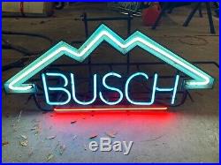 Vintage Busch Neon Mountain Sign USA PERFECT WORKING CONDITION