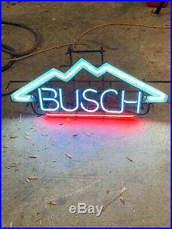 Vintage Busch Neon Mountain Sign USA PERFECT WORKING CONDITION