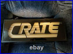 Vintage CRATE AMPLIFIER Neon Sign AWESOME! 24 X 9 With toggle switch