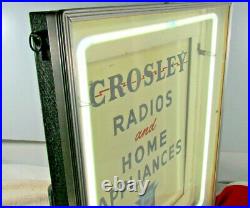 Vintage CROSLEY Radios Home Appliances NEON Sign WORKS