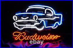 Vintage Car Craft Club Workshop Neon Sign 20x16 Wall Decor Real Glass Decor