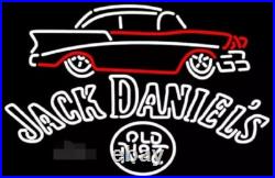 Vintage Car Whiskey Beer Neon Lamp Light Sign 32x24 Bar Hanging Nightlight EY