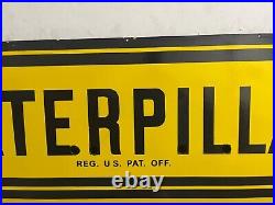 Vintage Caterpillar/John Deere Gas & Oil Porcelain Enamel Neon Sign SSPN 72X48