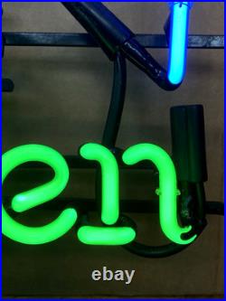 Vintage Chicago Loves Heineken Neon Sign Beer Bar Light 28x25 Tested Works