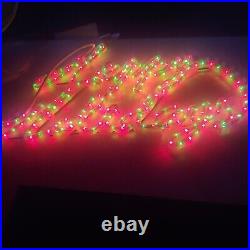 Vintage Christmas Neo-Neon Happy Holidays Flashing Sign Electric Indoor Outdoor
