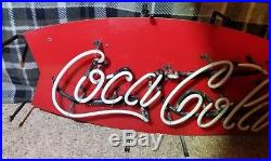 Vintage Coca-Cola Fishtail Neon Light-Up Sign Rare! High Quality
