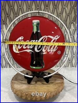 Vintage Coca Cola Lighted Sign. Teal Neon Button Sign. Tested Everbrite 1990