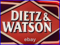 Vintage Collectible Neon Dietz & Watson Deli Store Sign