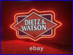 Vintage Collectible Neon Dietz & Watson Deli Store Sign
