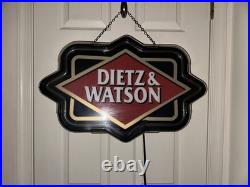 Vintage Collectible Neon Dietz & Watson Deli Store Sign