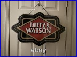 Vintage Collectible Neon Dietz & Watson Deli Store Sign