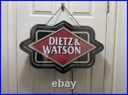 Vintage Collectible Neon Dietz & Watson Deli Store Sign