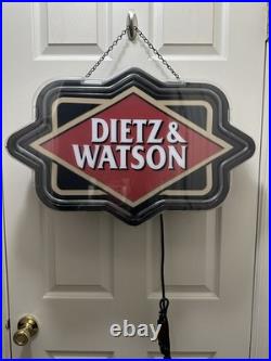 Vintage Collectible Neon Dietz & Watson Deli Store Sign