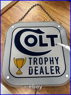 Vintage Colt Trophy Dealer Neon Sign