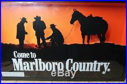Vintage Come to Marlboro Country Light Up Backlit Neon Advertising Cowboy Sign