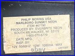 Vintage Come to Marlboro Country Lighted Sign 1996 Everbrite Neon Philip Morr