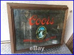 Vintage Coors 1978 Americas Fine Light, lighted Mirror, Beer Sign 26 x 20