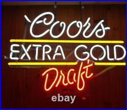 Vintage Coors Extra Draft Gold Neon Sign 20 X 24