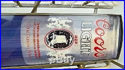 Vintage Coors Light Beer Silver Bullet Flying Can Neon Bar Sign Light Man Cave