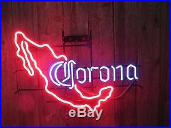 Vintage Corona Beer Mexico Map Neon Light Up Sign Bar/pub Game Room Authentic