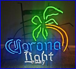 Vintage Corona Light Palm Tree Neon Light Sign 24x22 Mancave 2014