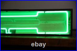 Vintage Countertop Neon Sign Display Green UNION Made badge bar advertising old