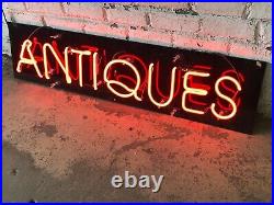 Vintage Custom Neon Antiques Sign